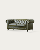 Fenris Leather Chesterfield Loveseat - Loveseat - Hello Norden