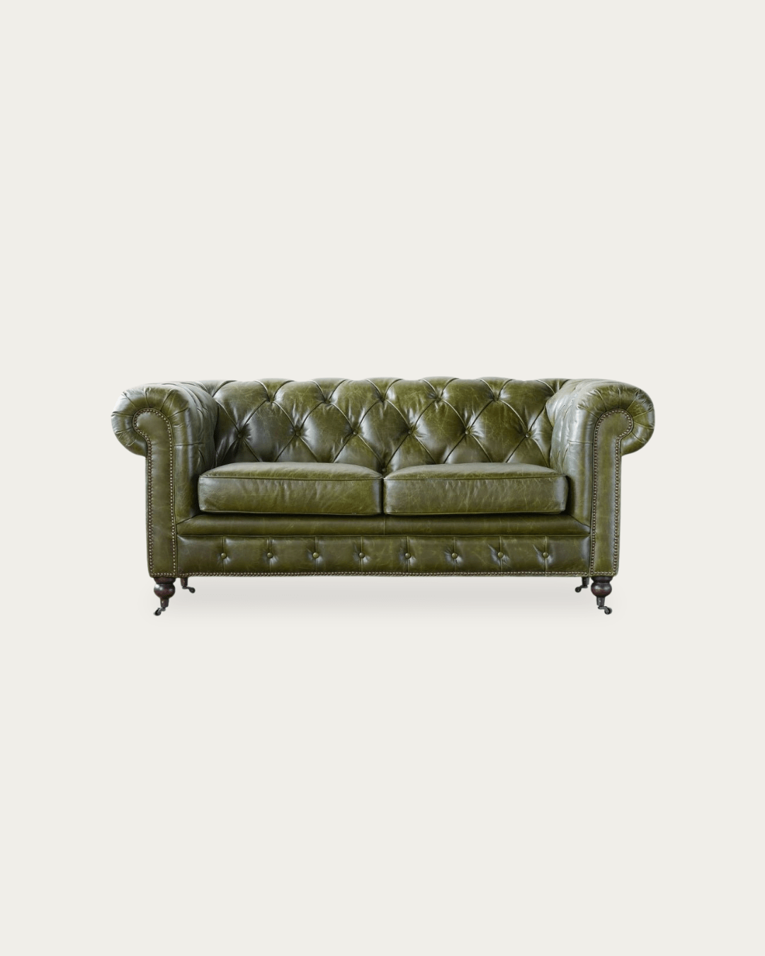 Fenris Leather Chesterfield Loveseat - Loveseat - Hello Norden