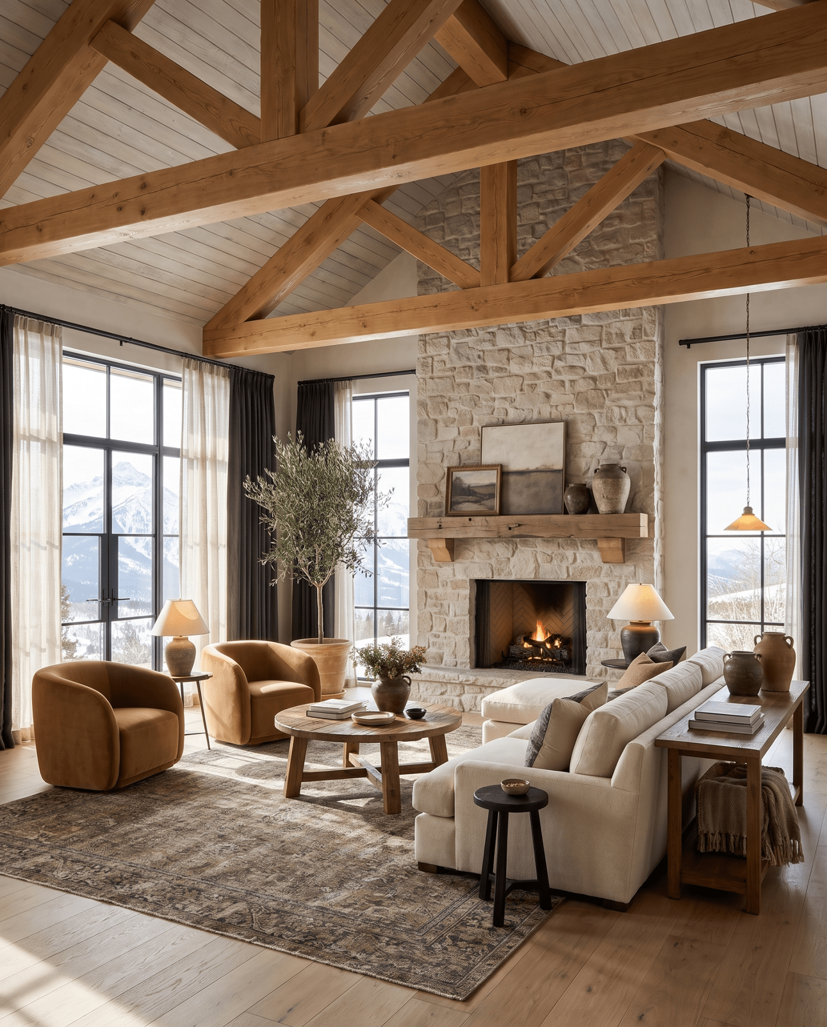 living room furniture modern mountain chair Hello Norden - Fredrik Accent Chair, styled in a modern rustic room