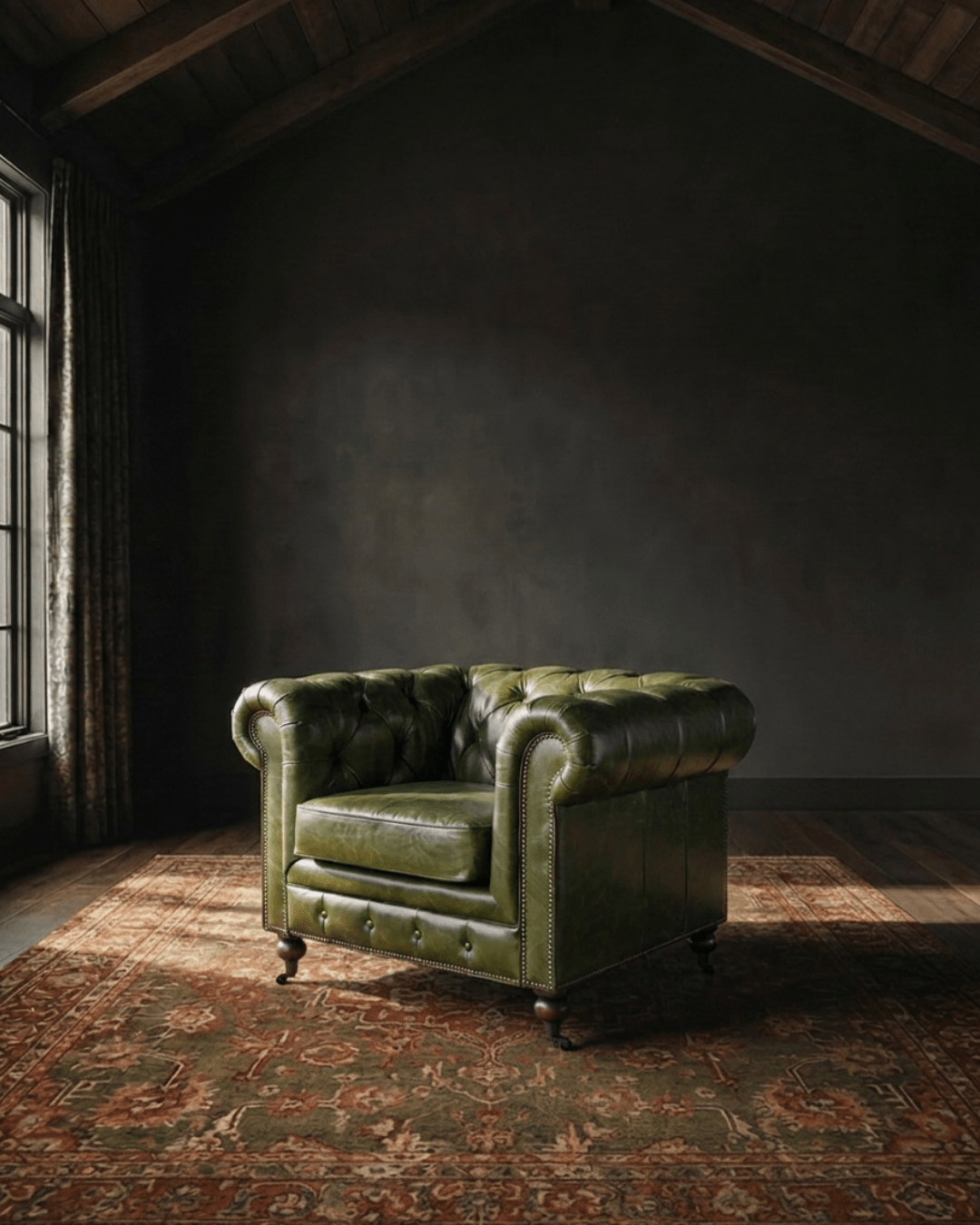 Fenris Leather Chesterfield Chair - Lounge Chairs - Hello Norden