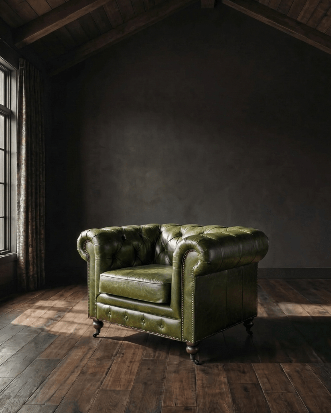 Fenris Leather Chesterfield Chair - Lounge Chairs - Hello Norden