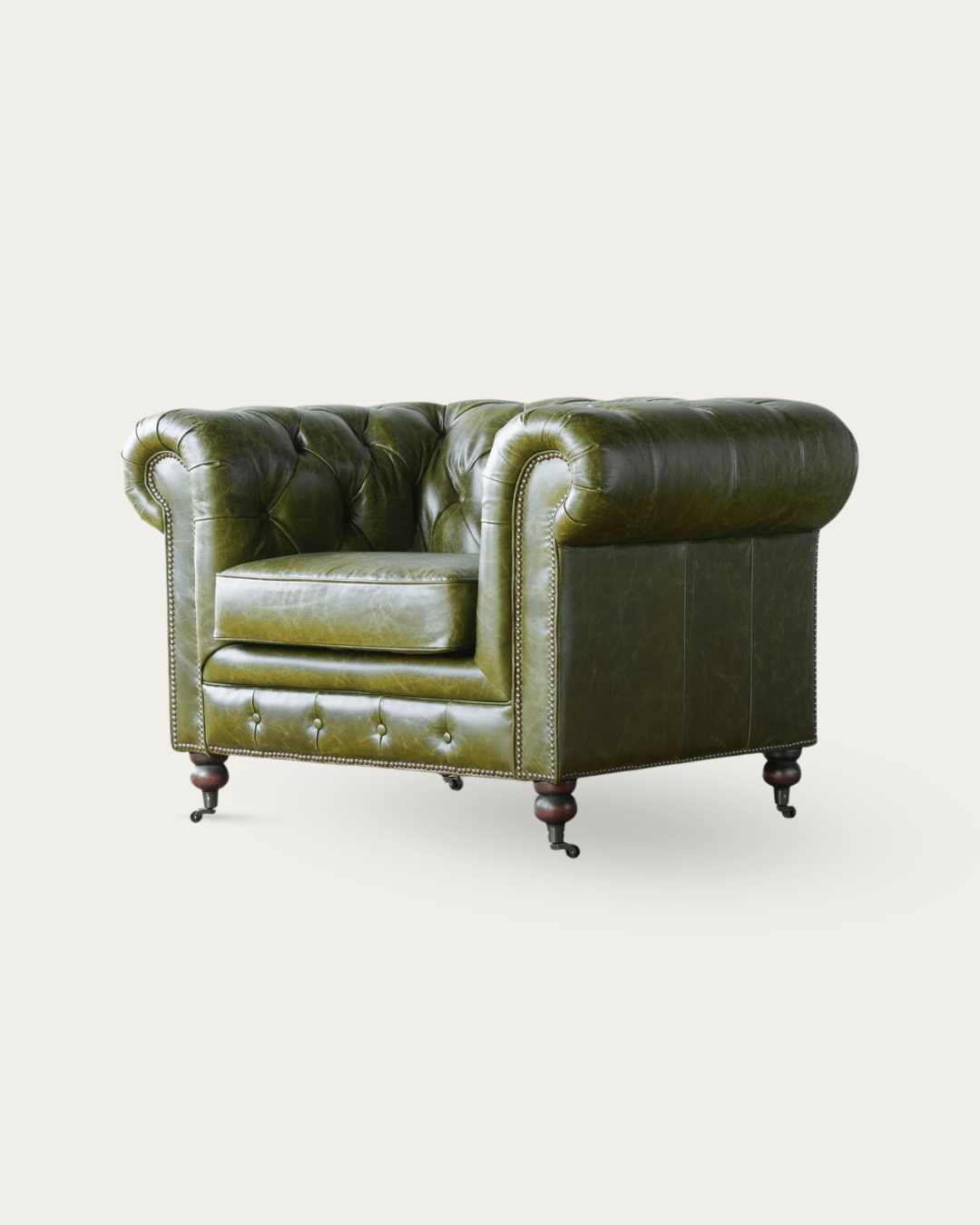 Fenris Leather Chesterfield Chair - Lounge Chairs - Hello Norden