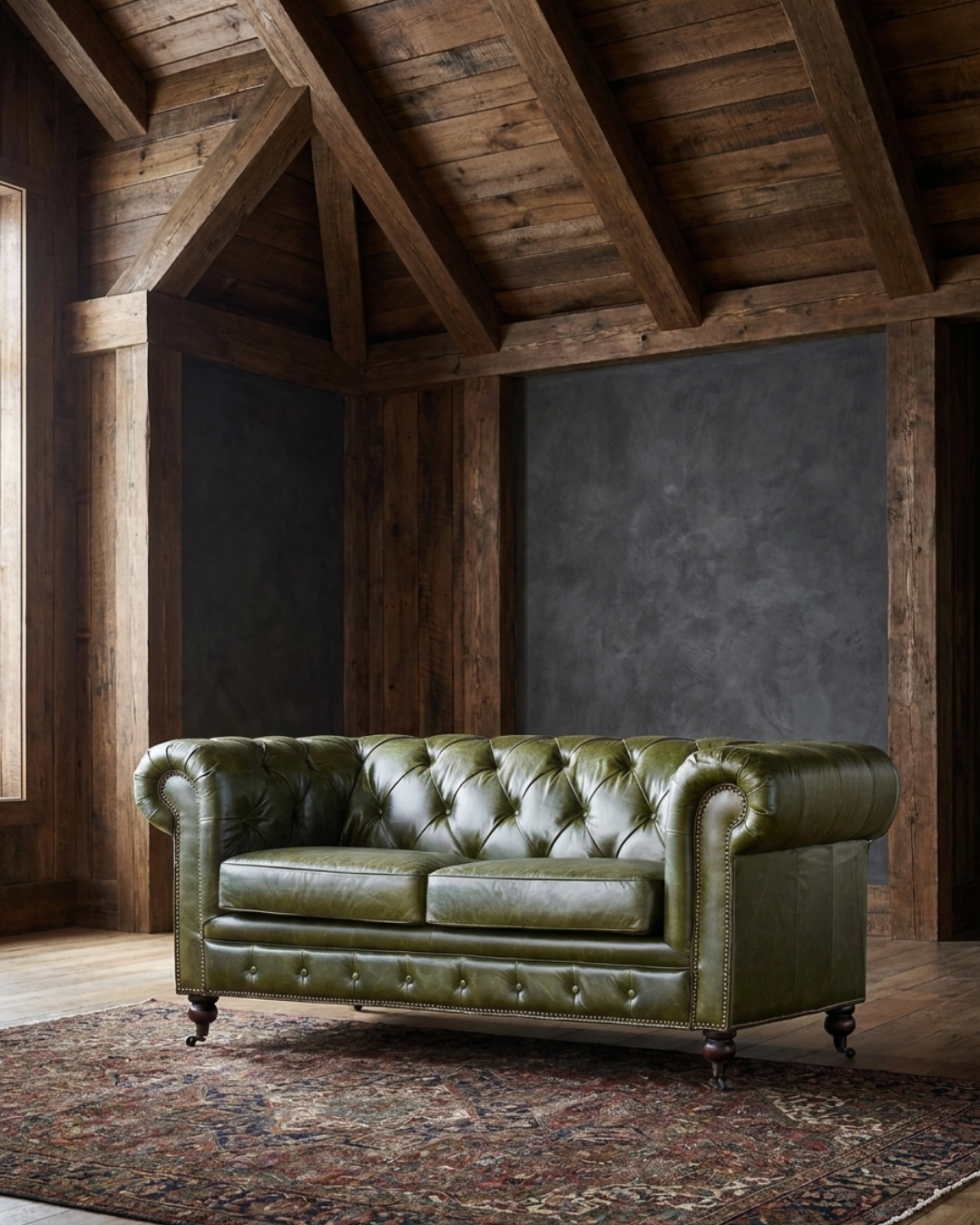 Fenris Leather Chesterfield Loveseat - Sofas & Sectionals - Hello Norden