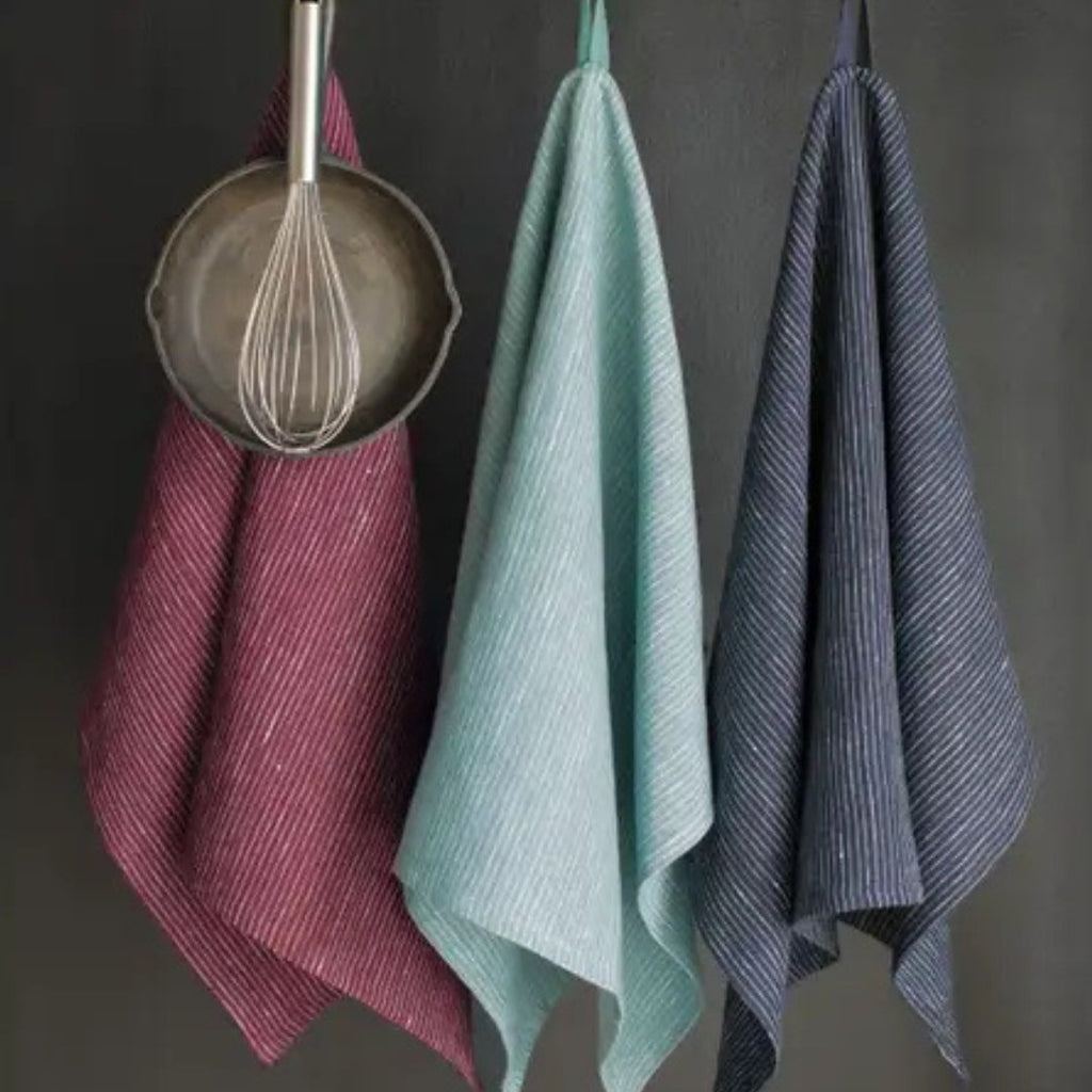 Gudrun Pinstripe Linen Dishtowel - Kitchen Towels - Hello Norden