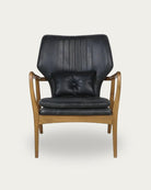 Gustav Black Leather Chair - Arm Chairs - Hello Norden