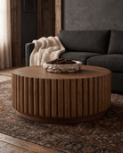 living room furniture modern mountain coffee table Hello Norden - Haldis Coffee Table, styled in a modern rustic room