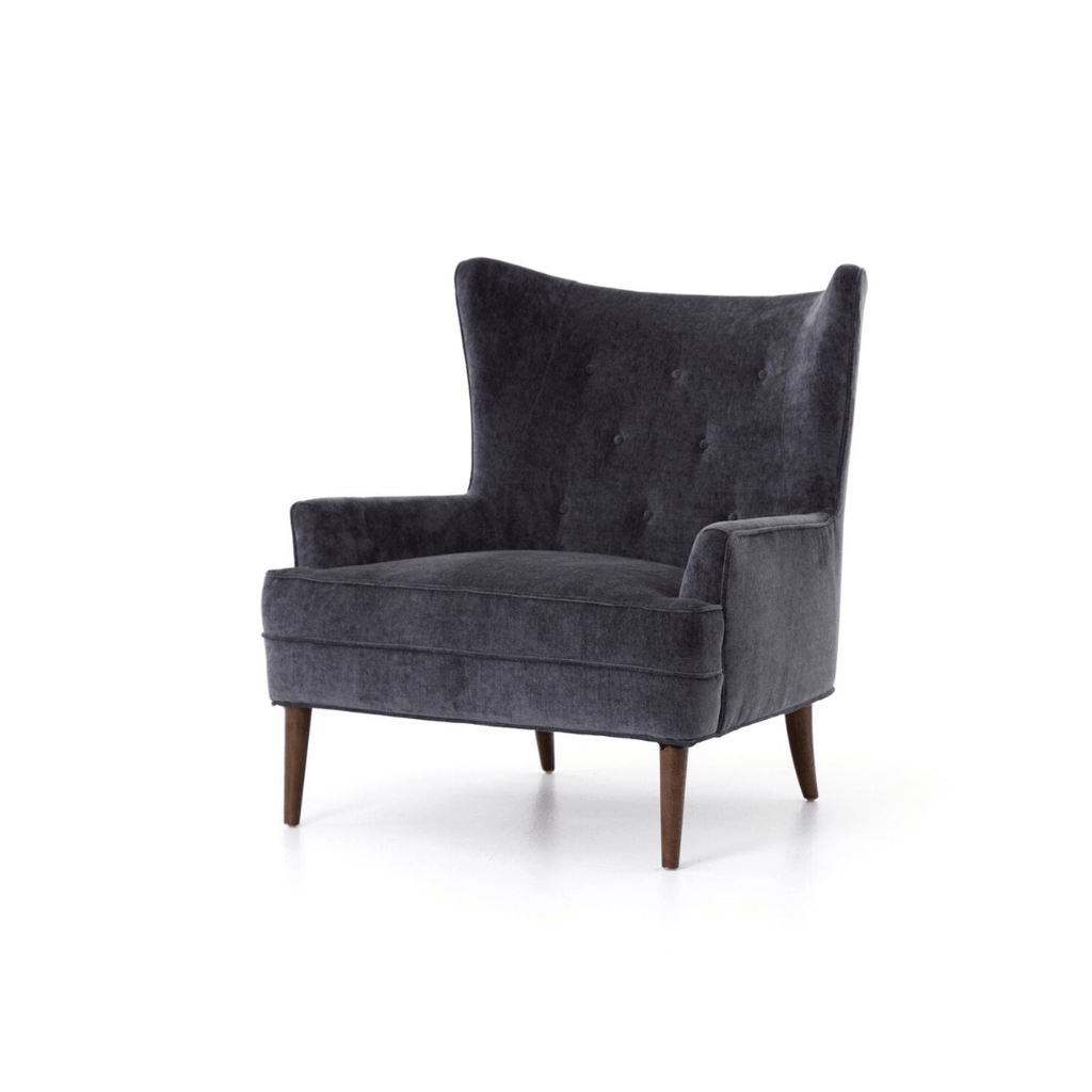 Hallgrim Velvet Wing Chair - Arm Chairs - Hello Norden