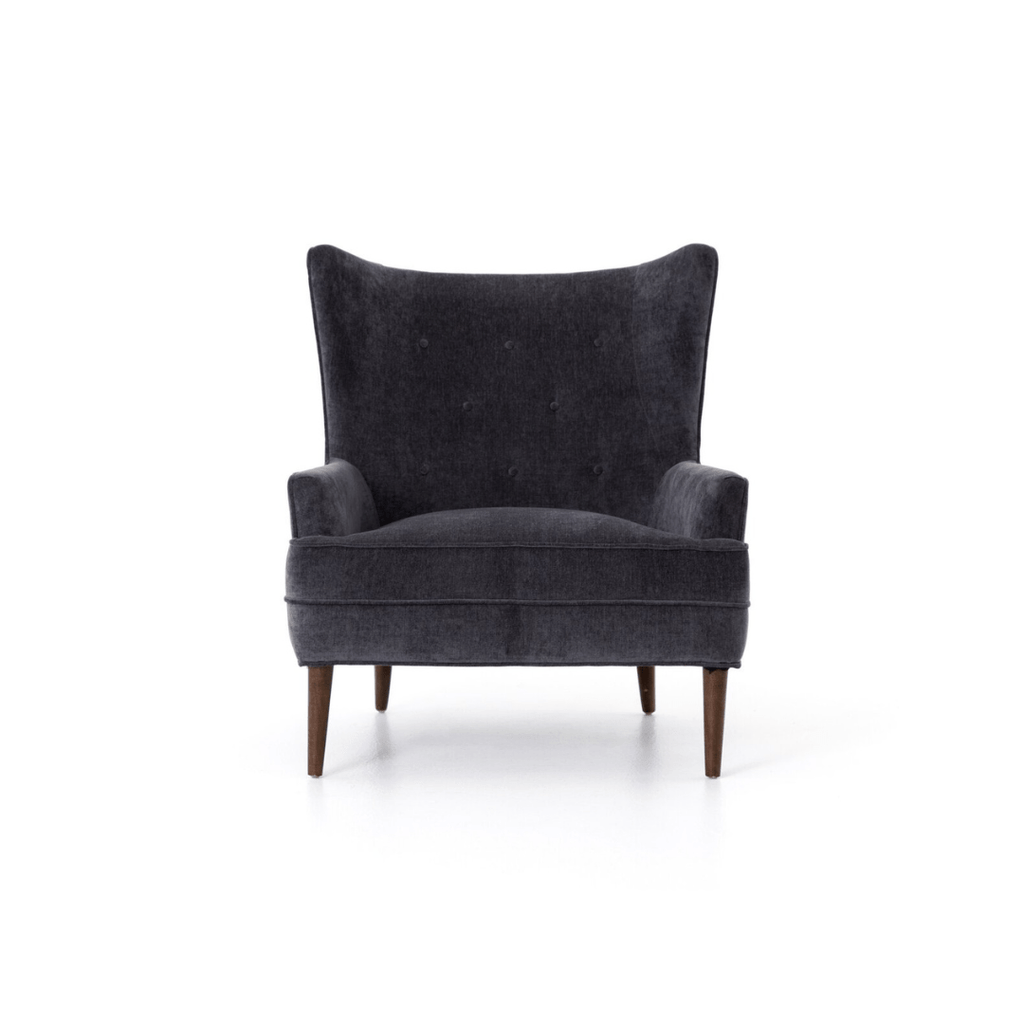 Hallgrim Velvet Wing Chair - Arm Chairs - Hello Norden