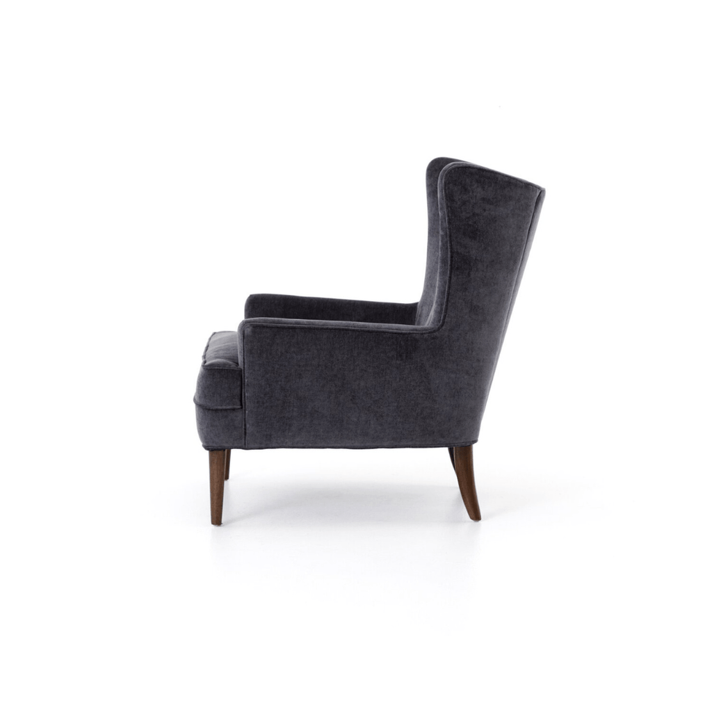 Hallgrim Velvet Wing Chair - Arm Chairs - Hello Norden