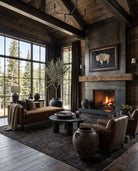 modern mountain Halvar Coffee Table Hello Norden, shown in a rustic modern room
