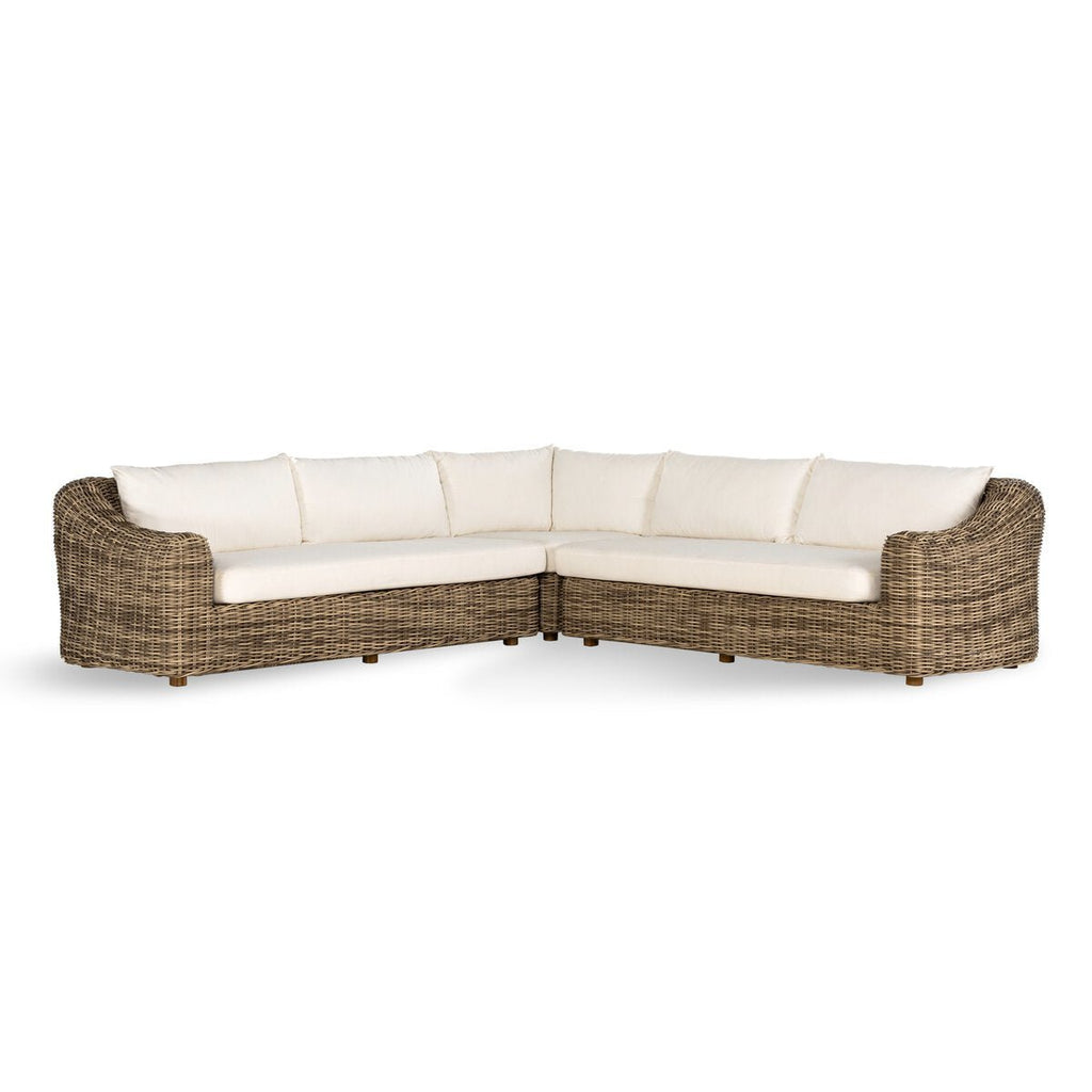 Hanna Outdoor 3 Piece Sectional Sofa - Sofas - Hello Norden