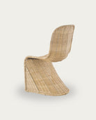 Hansel Panton Curved Accent Chair in Rattan Weave - Dining Chairs - Hello Norden
