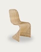 Hansel Panton Curved Accent Chair in Rattan Weave - Dining Chairs - Hello Norden