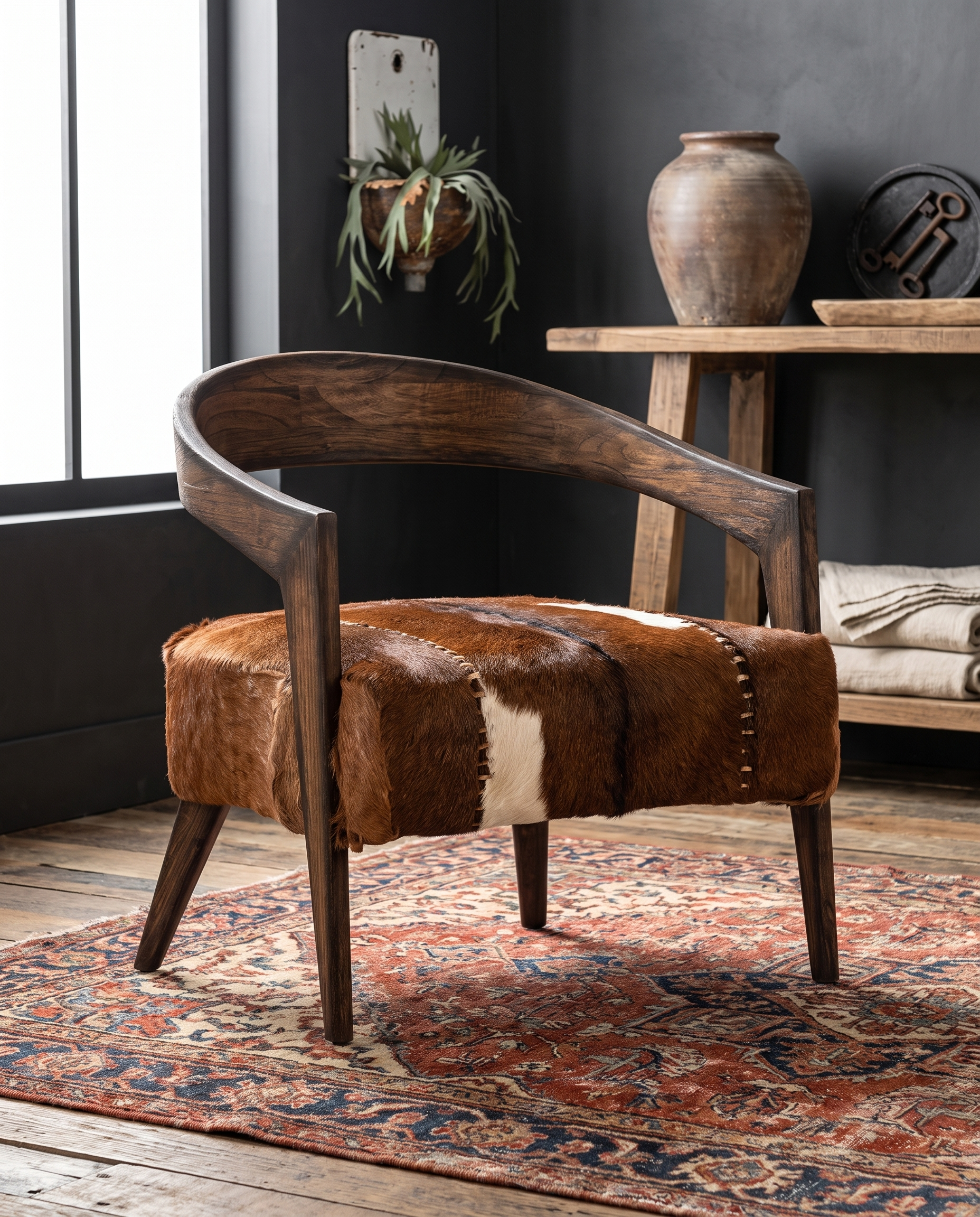 living room furniture modern mountain chair Hello Norden - Havelock Accent Chair, styled in a modern rustic room