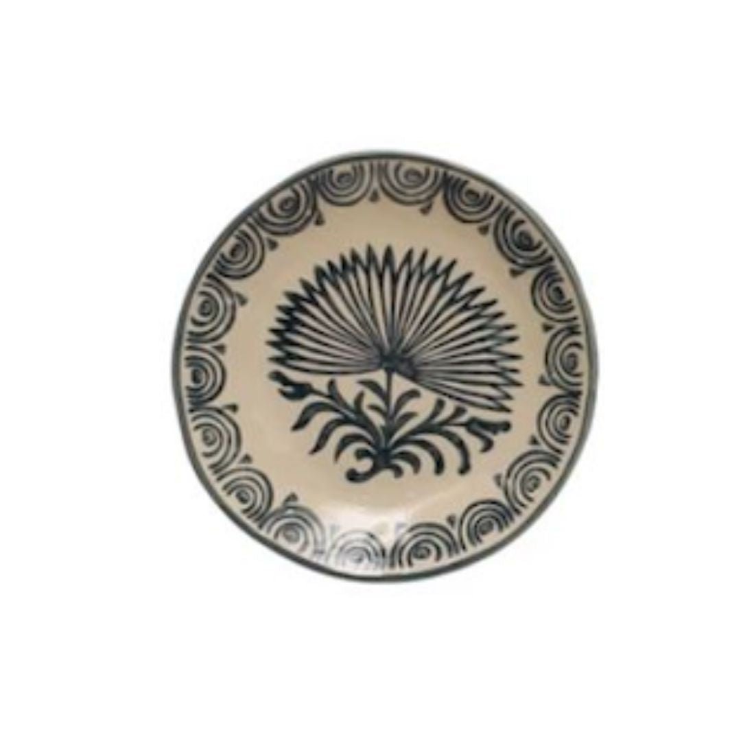 Hekla Floral Hand-Painted Stoneware Plate - Dinnerware - Hello Norden