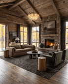 modern mountain Helji Sofa Hello Norden, shown in a rustic modern room