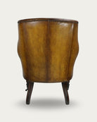 Hilda Brown Leather Tufted Chair - Arm Chairs - Hello Norden
