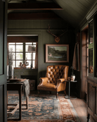 Hilda Brown Leather Tufted Chair - Arm Chairs - Hello Norden