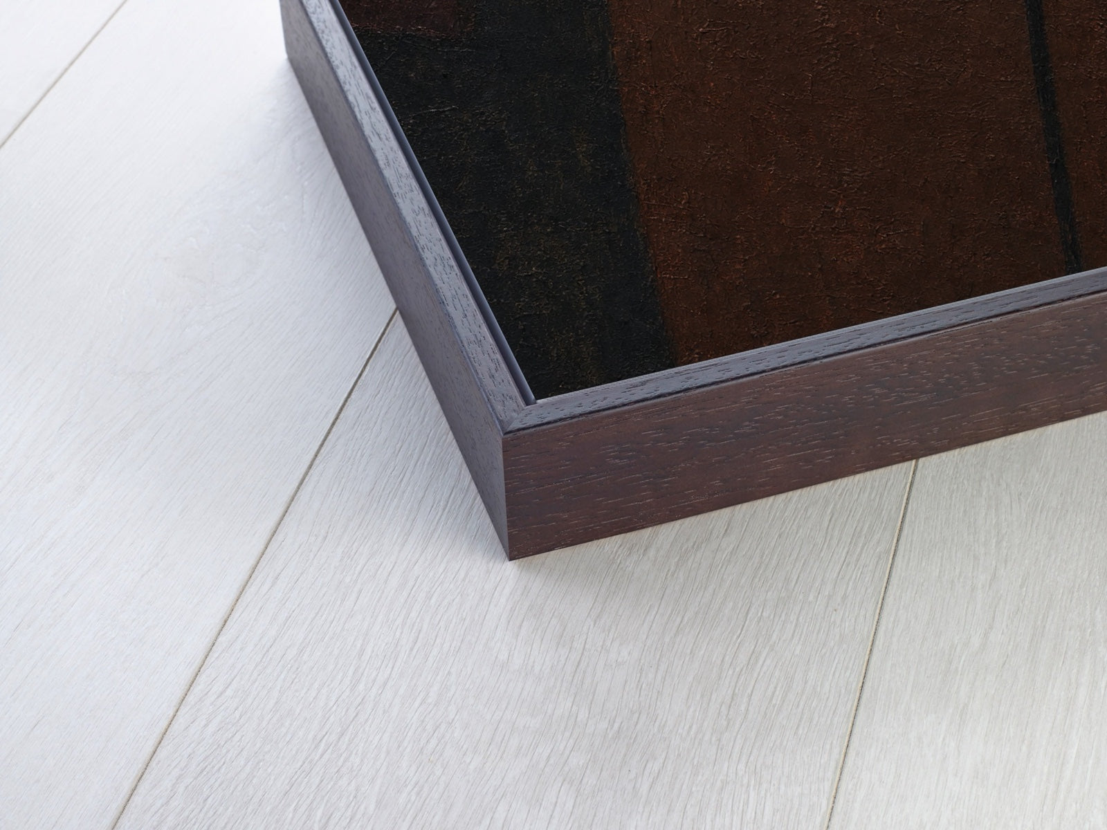 Hand, One Clean Rein in the canvas float frame, brown