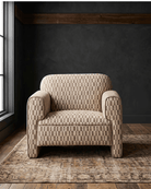 living room furniture modern mountain chair Hello Norden - Holt Accent Chair, styled in a modern rustic room