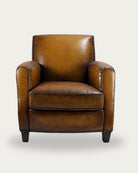 Igor Brown Leather Club Chair - Arm Chairs - Hello Norden