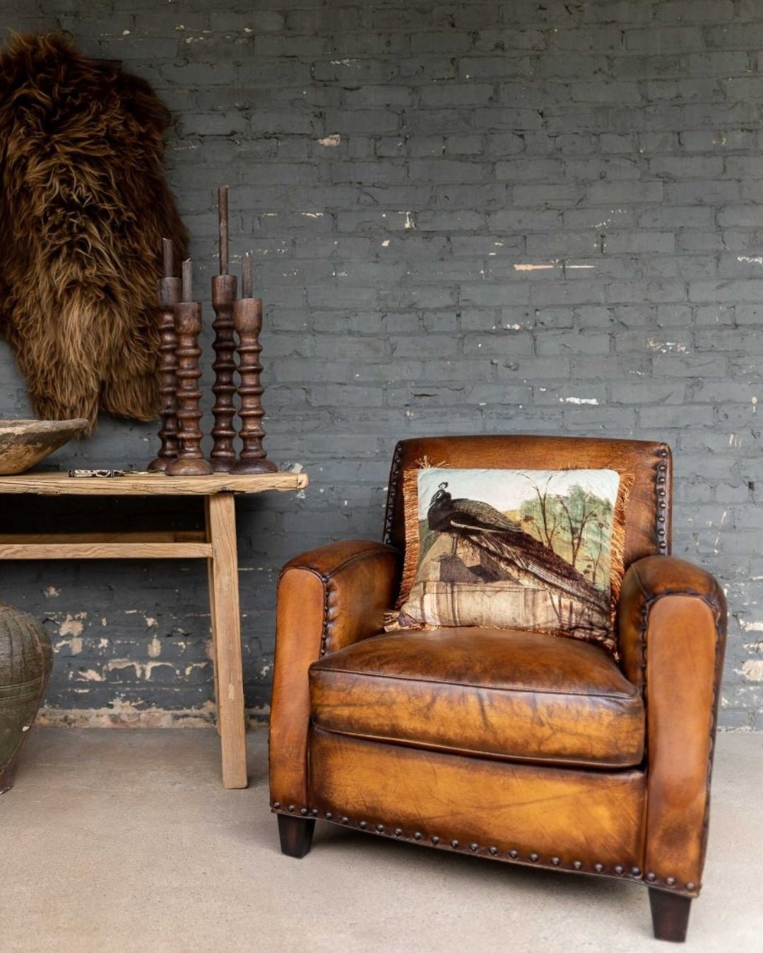Igor Brown Leather Club Chair - Arm Chairs - Hello Norden