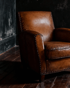 Igor Brown Leather Club Chair - Arm Chairs - Hello Norden