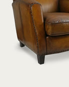 Igor Brown Leather Club Chair - Arm Chairs - Hello Norden