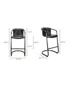 Victor Leather Bar Stools (Set of 2) - Bar & Counter Stools - Hello Norden