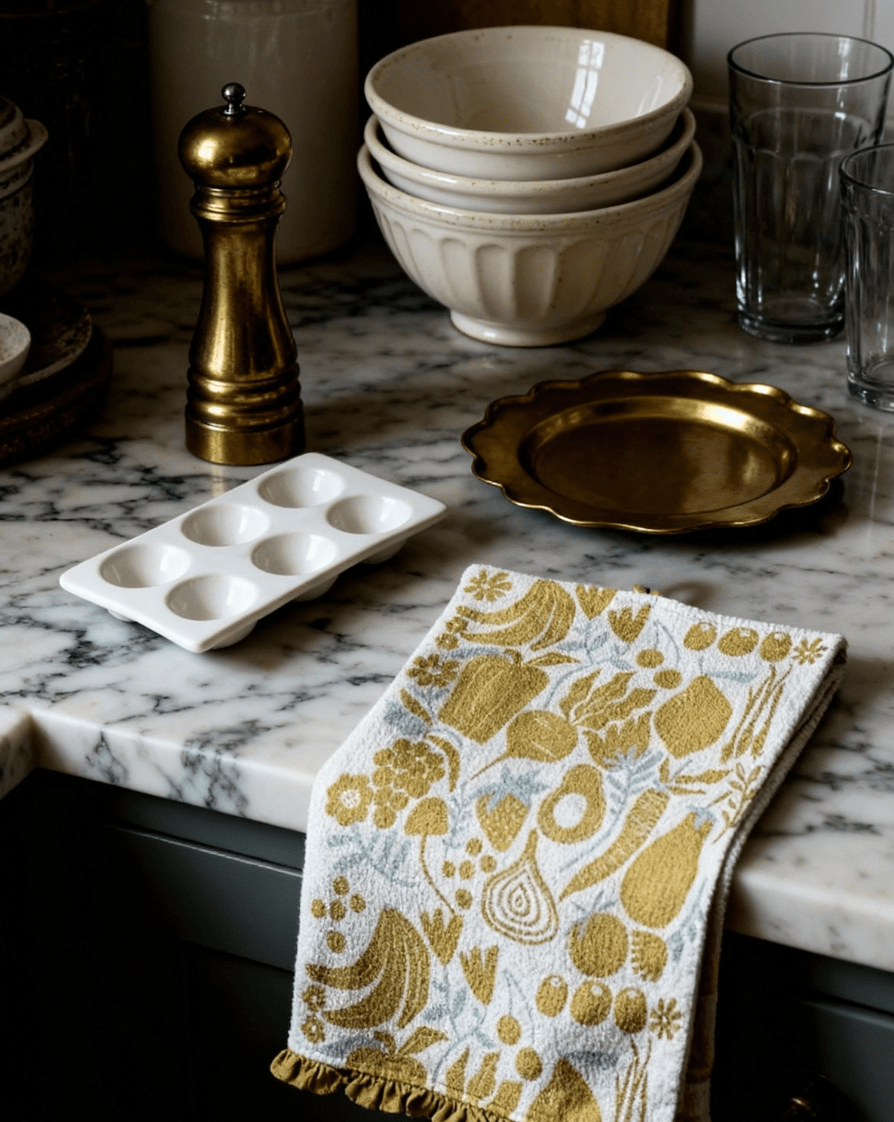 Joran Printed Cotton Tea Towel - Kitchen Towels - Hello Norden