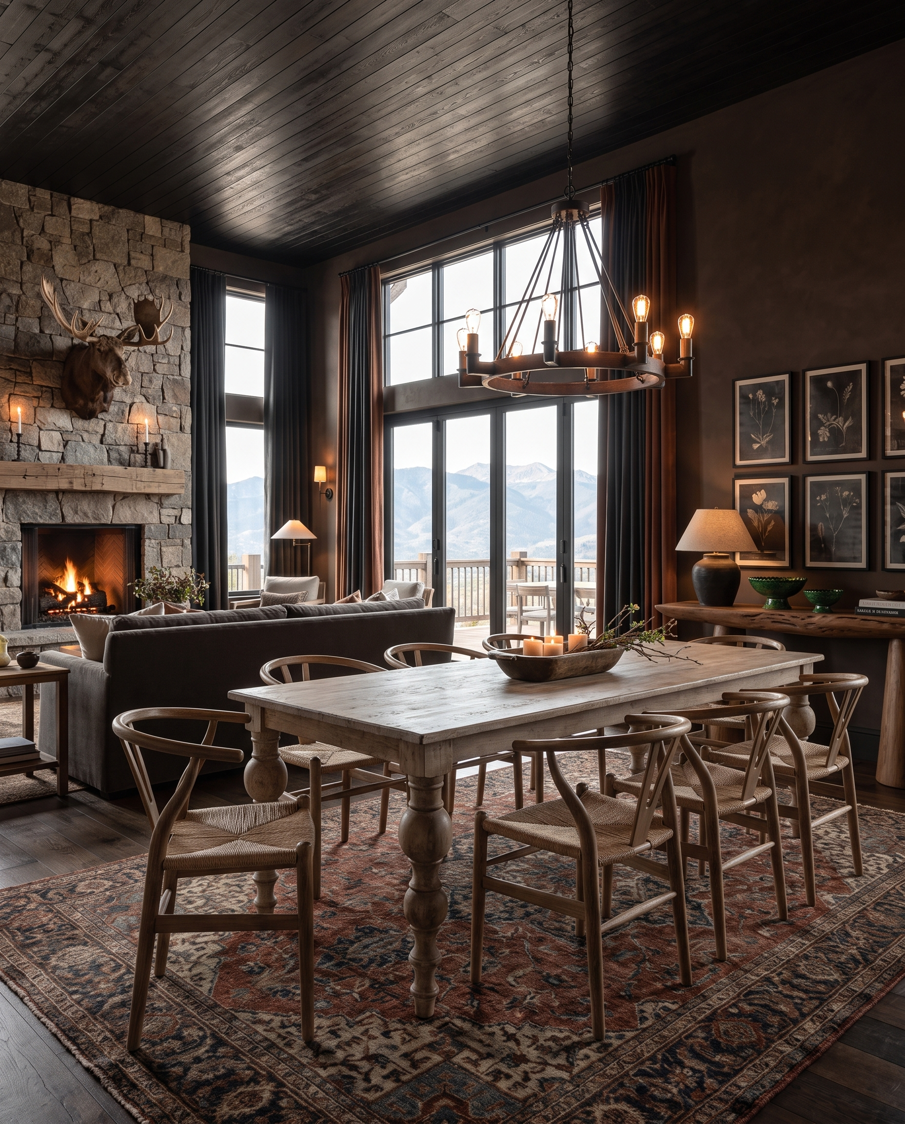 dining room furniture modern mountain dining chair Hello Norden - Kaare Dining Chair, styled in a modern rustic room