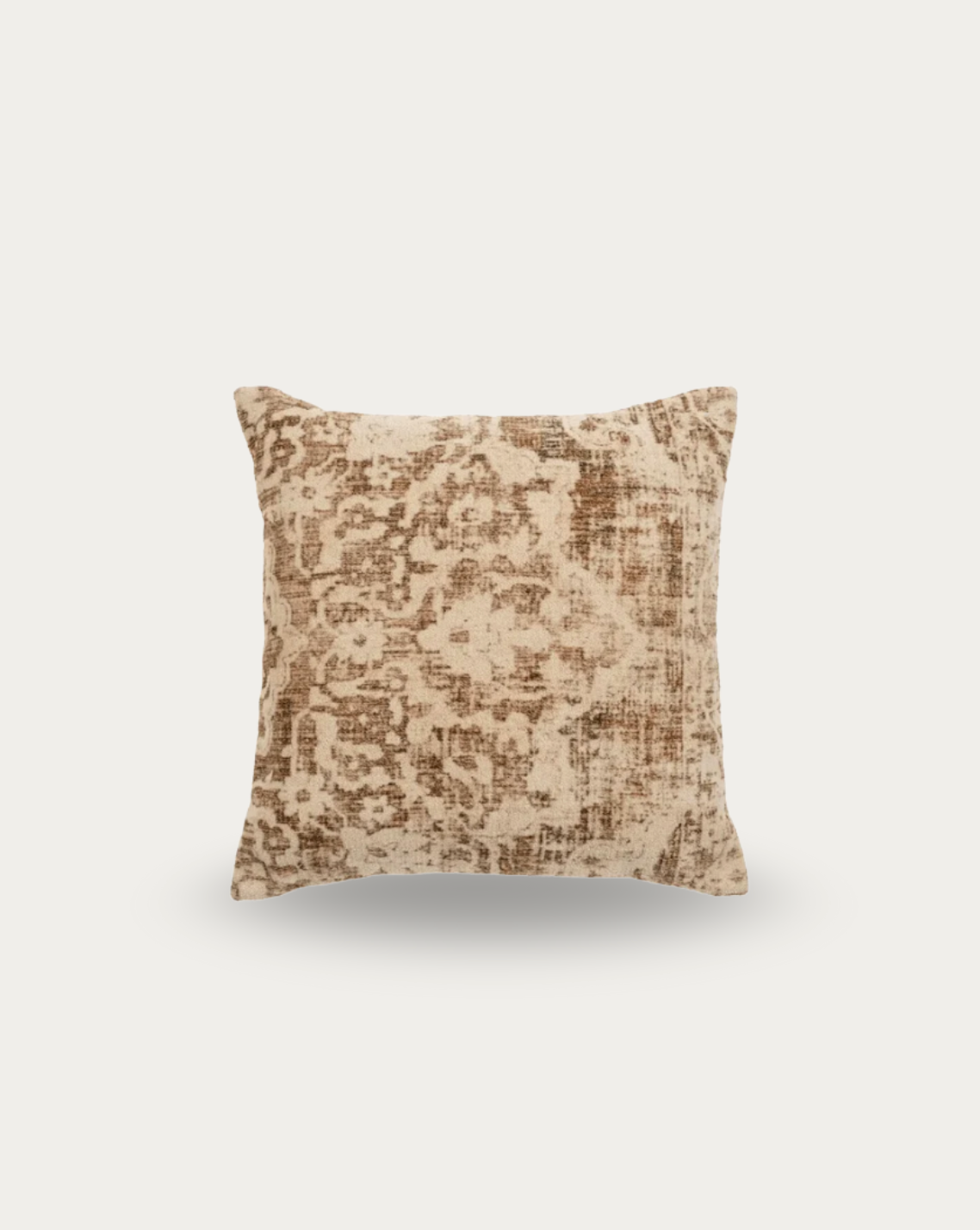 kilim 24" square throw pillow vintage pattern Hello Norden soft rust red muted tones