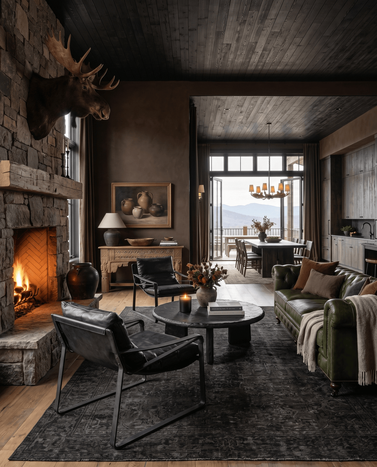 living room furniture modern mountain chair Hello Norden - Laneetra Lounge Chair, styled in a modern rustic room
