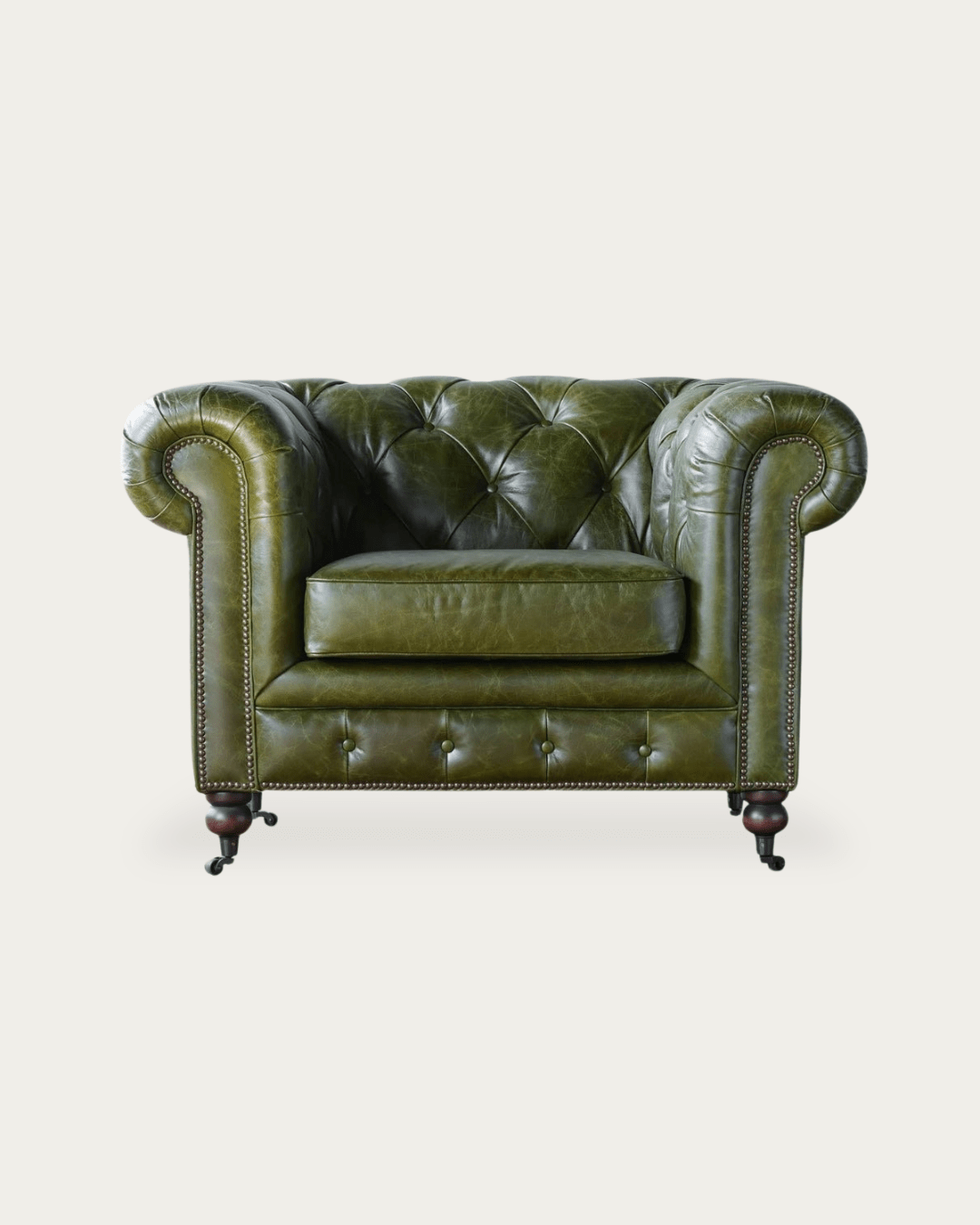 Fenris Leather Chesterfield Chair - Lounge Chairs - Hello Norden