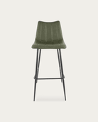 Valdemar Leather Bar Stools (Set of 2) - Bar & Counter Stools - Hello Norden