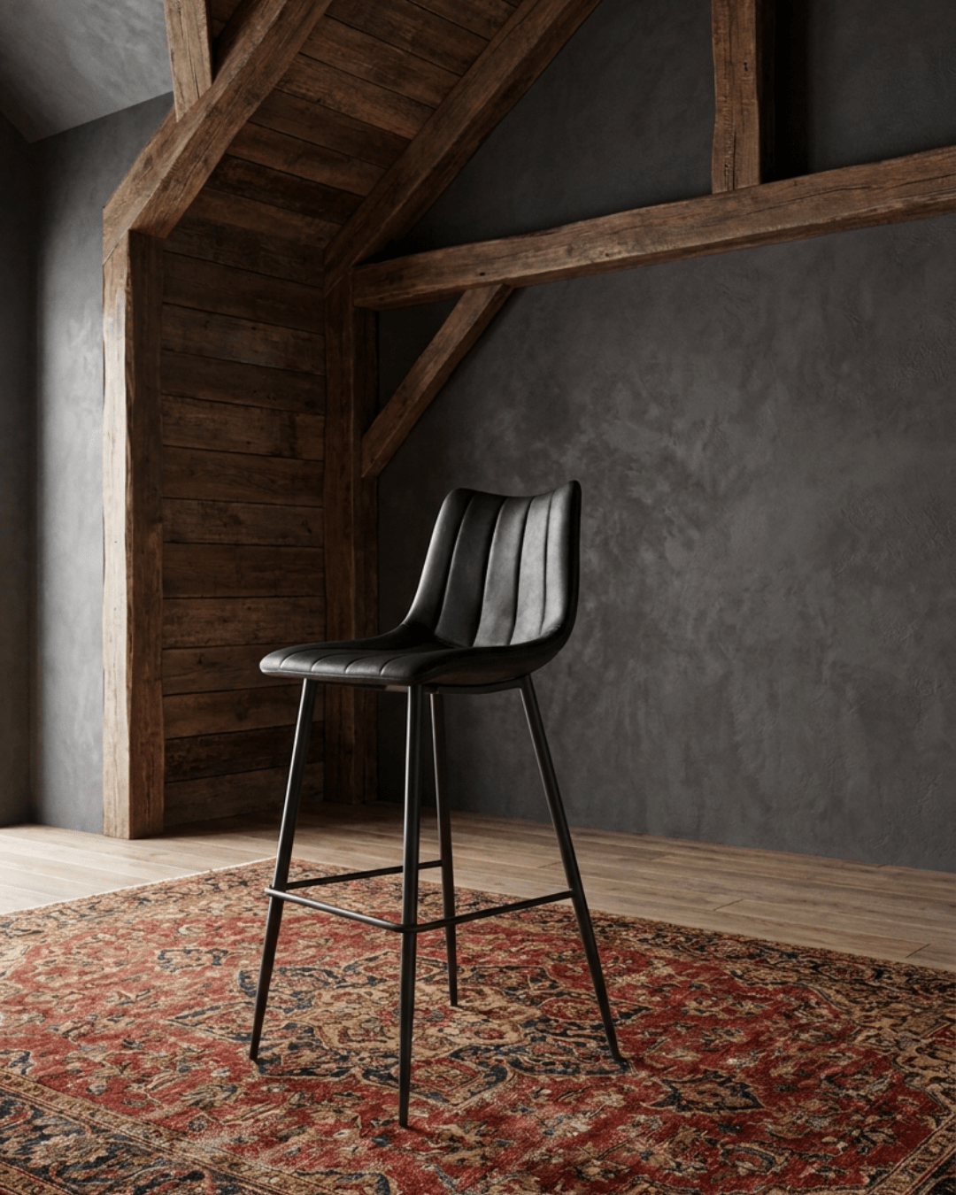 Valdemar Leather Bar Stools (Set of 2) - Bar & Counter Stools - Hello Norden
