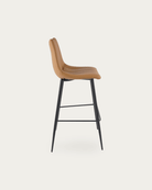 Valdemar Leather Bar Stools (Set of 2) - Bar & Counter Stools - Hello Norden