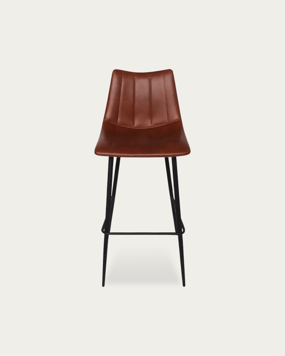 Valdemar Leather Bar Stools (Set of 2) - Bar & Counter Stools - Hello Norden