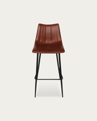 Valdemar Leather Bar Stools (Set of 2) - Bar & Counter Stools - Hello Norden