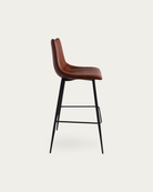 Valdemar Leather Bar Stools (Set of 2) - Bar & Counter Stools - Hello Norden