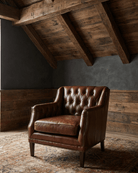 Alma Leather Chesterfield Chair - Lounge Chairs - Hello Norden