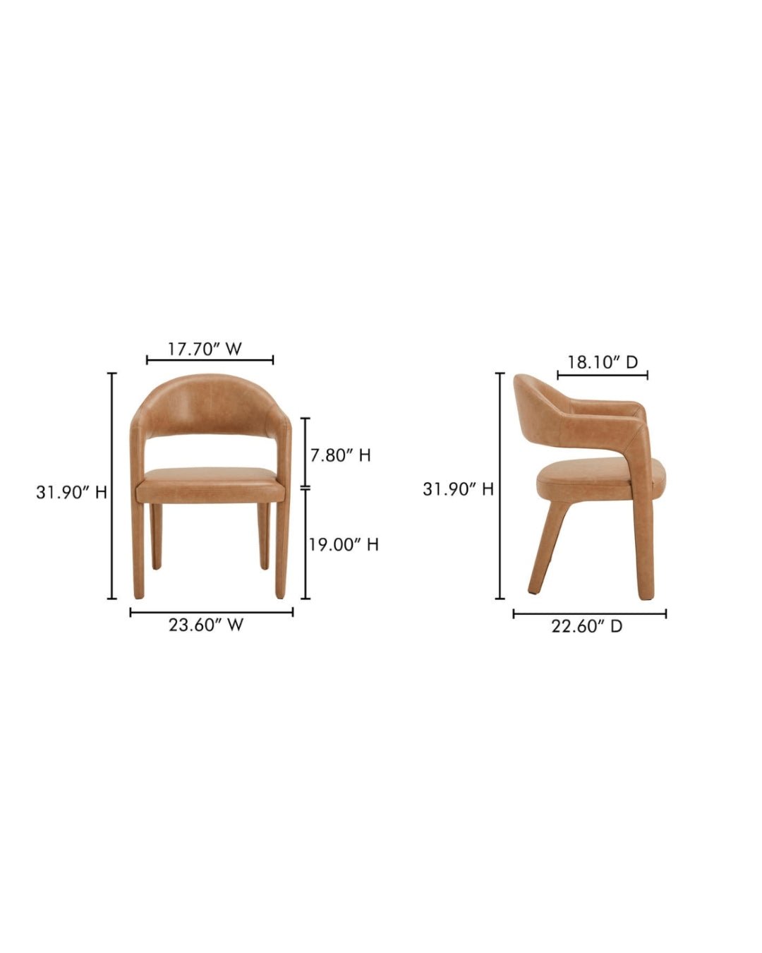 Peder Leather Dining Chair - Dining Chairs - Hello Norden
