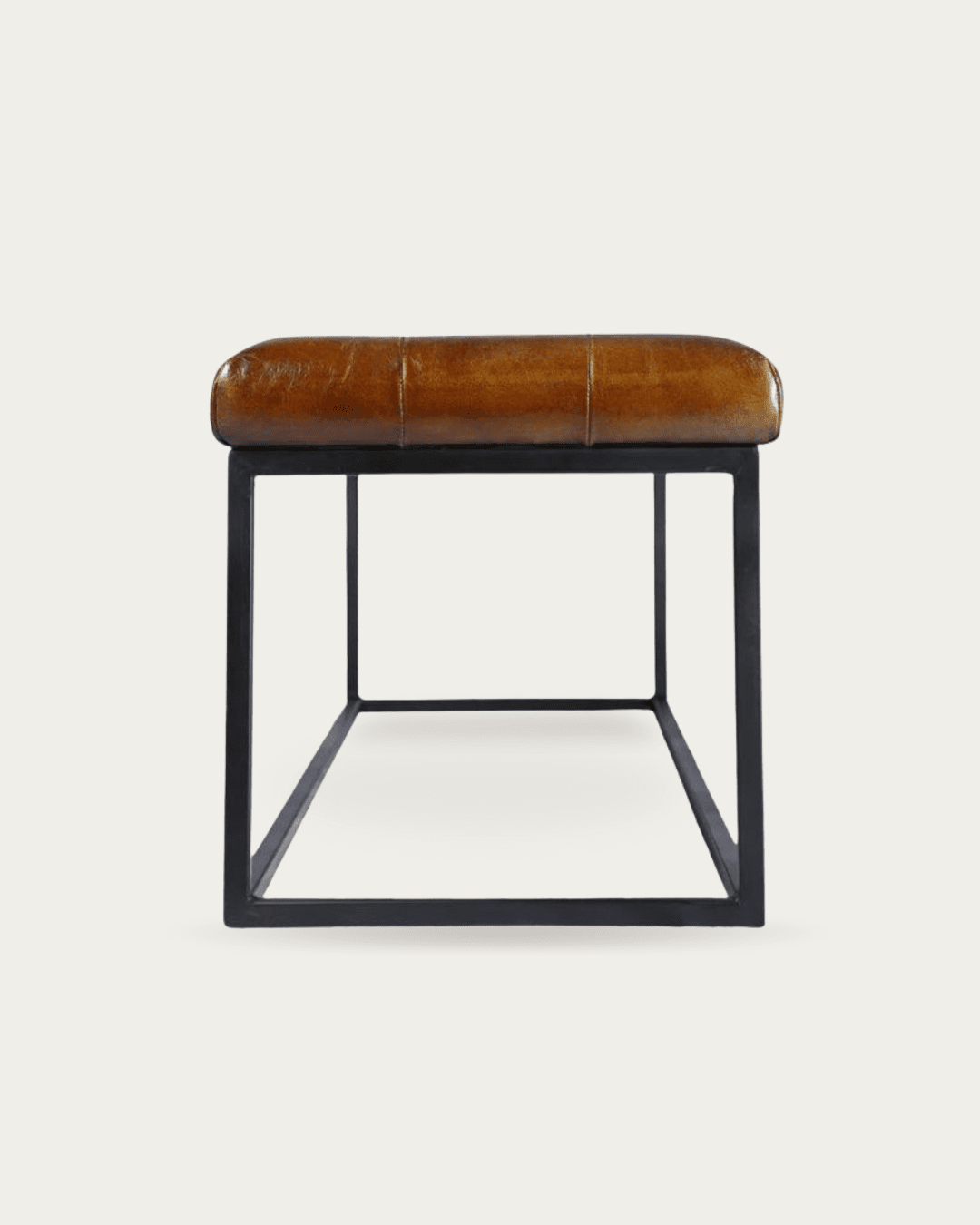 Selma Leather Ottoman - Ottomans & Poufs - Hello Norden
