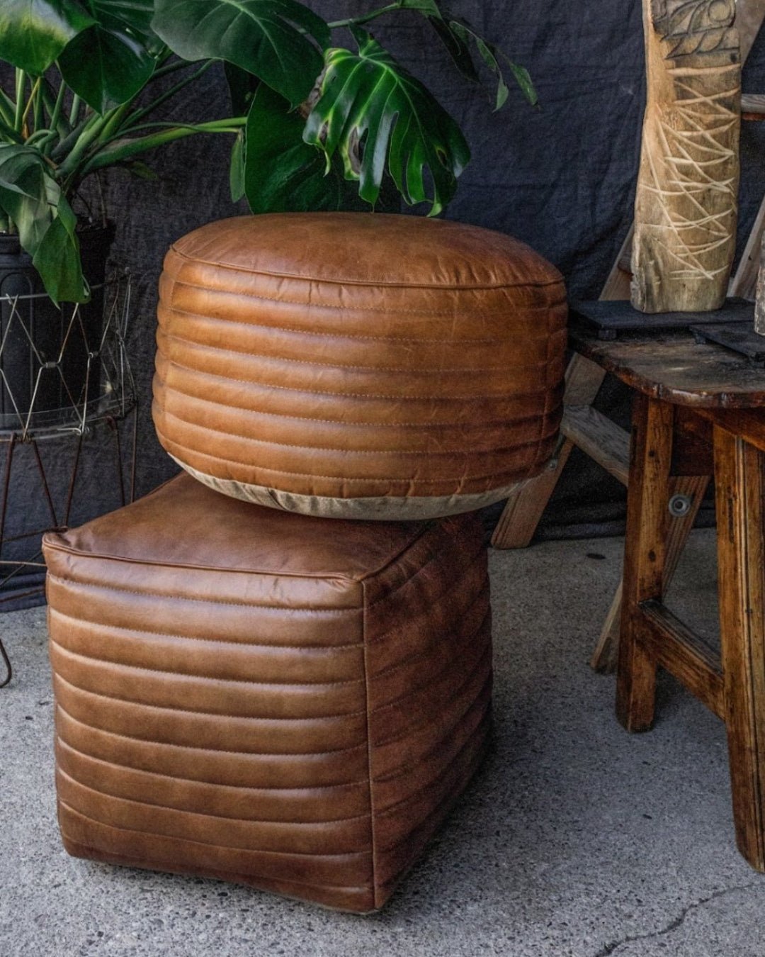 Leather Ottoman (Multiple Options) - Ottomans - Hello Norden