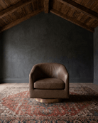 Eeva Leather Swivel Chair - Lounge Chairs - Hello Norden