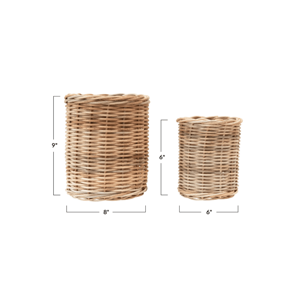 Liv Hand Woven Wicker Basket - Baskets & Storage - Hello Norden