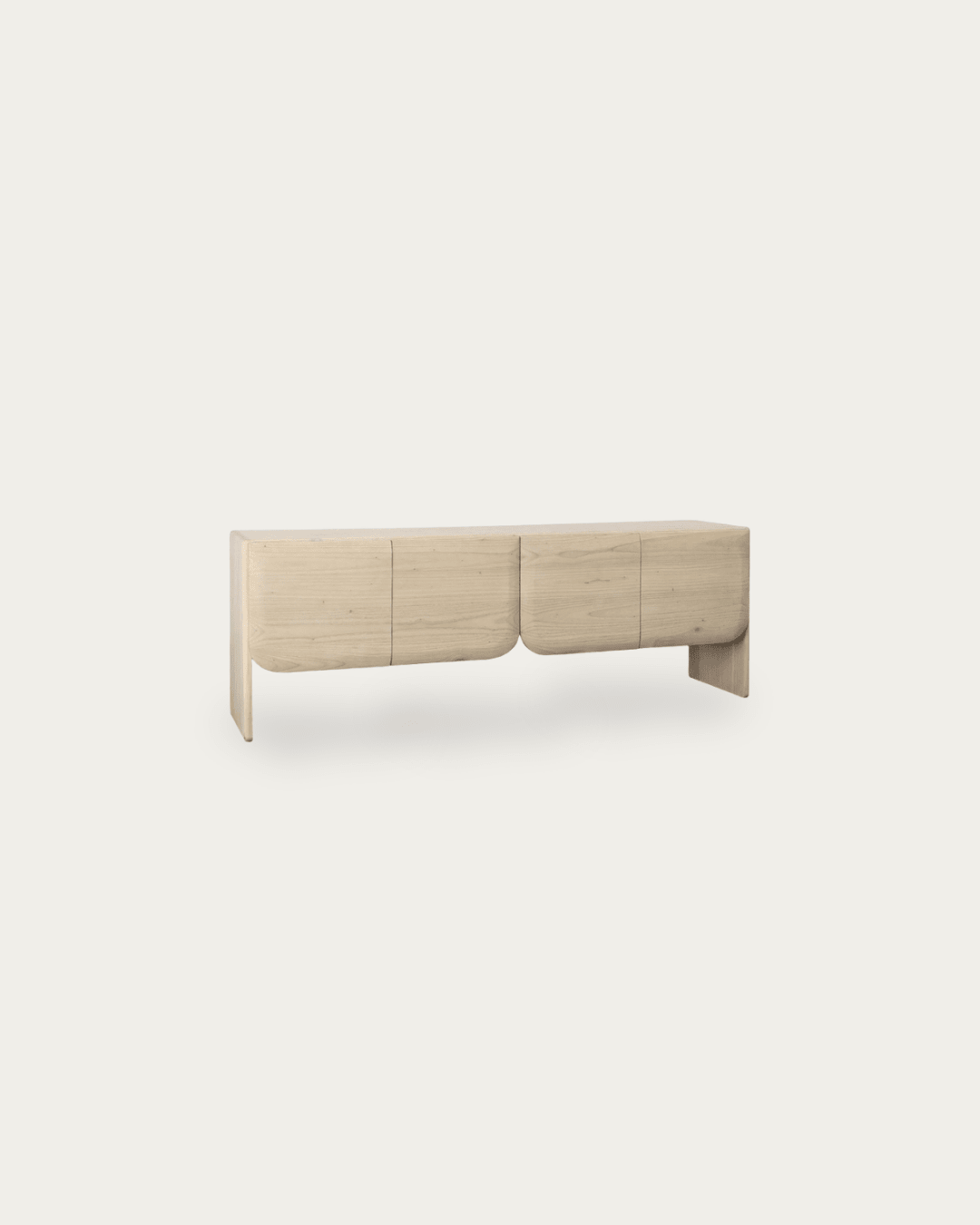 Kasper Curved Wood Sideboard - Cabinets & Storage - Hello Norden