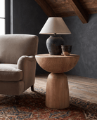 living room furniture modern mountain side table Hello Norden - Lovisa Side Table, styled in a modern rustic room