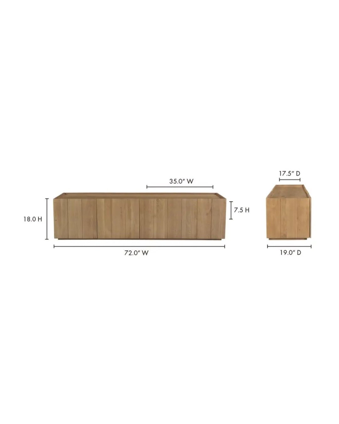 Magnus Modern Oak Media Cabinet - Consoles - Hello Norden