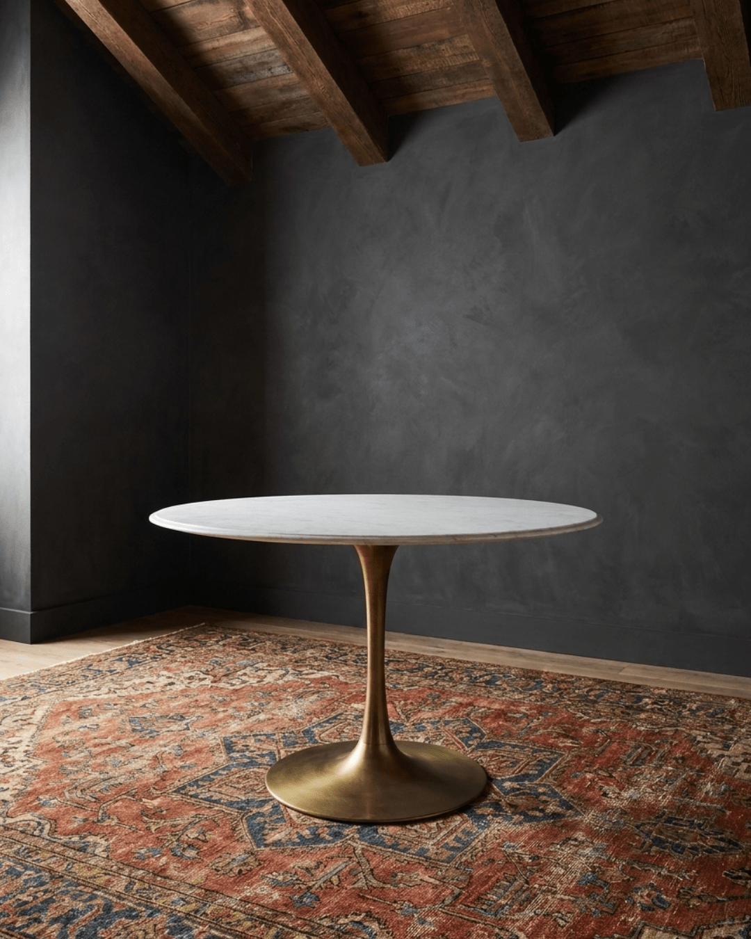 Ester Brass and Marble Dining Table - Dining Tables - Hello Norden